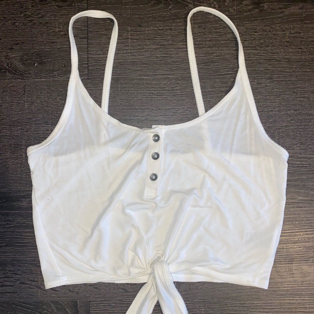 American Eagle white cami crop